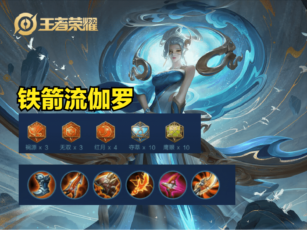 王者荣耀:“铁箭流”伽罗火了,生存率提升70%,铭文出装是关键
