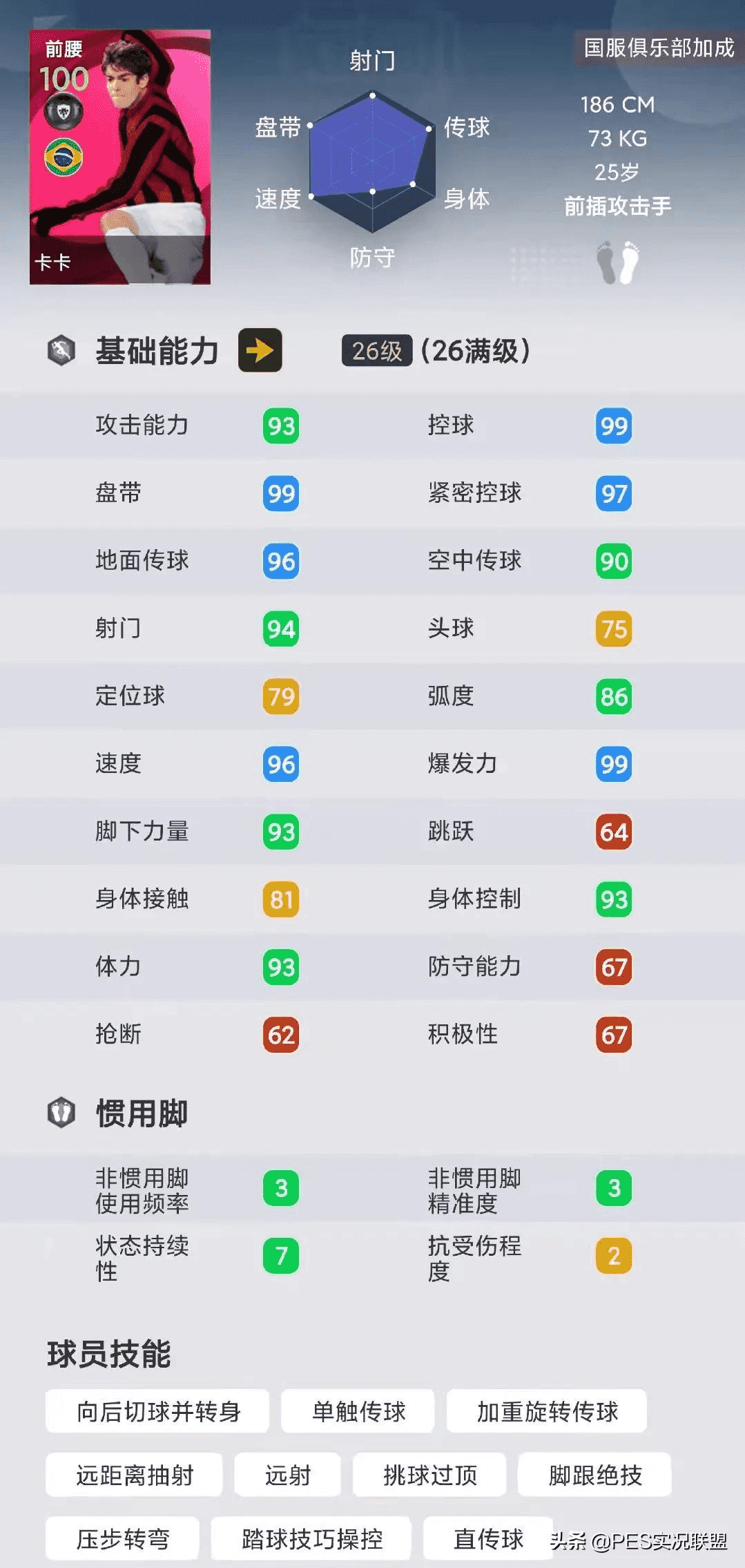 稀有球员top5!实况足球国服手游保有量最低的五大时刻盘点
