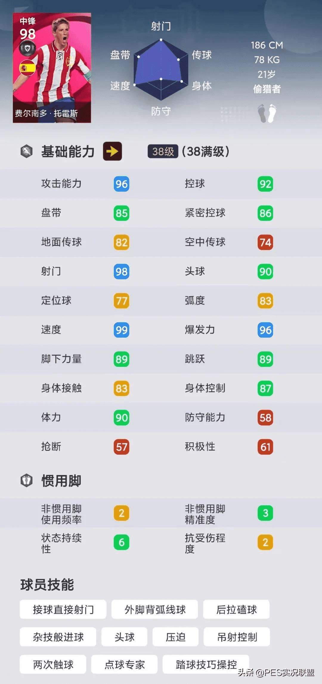 国服神锋top10!实况足球手游11月胜率最高的十大中锋盘点