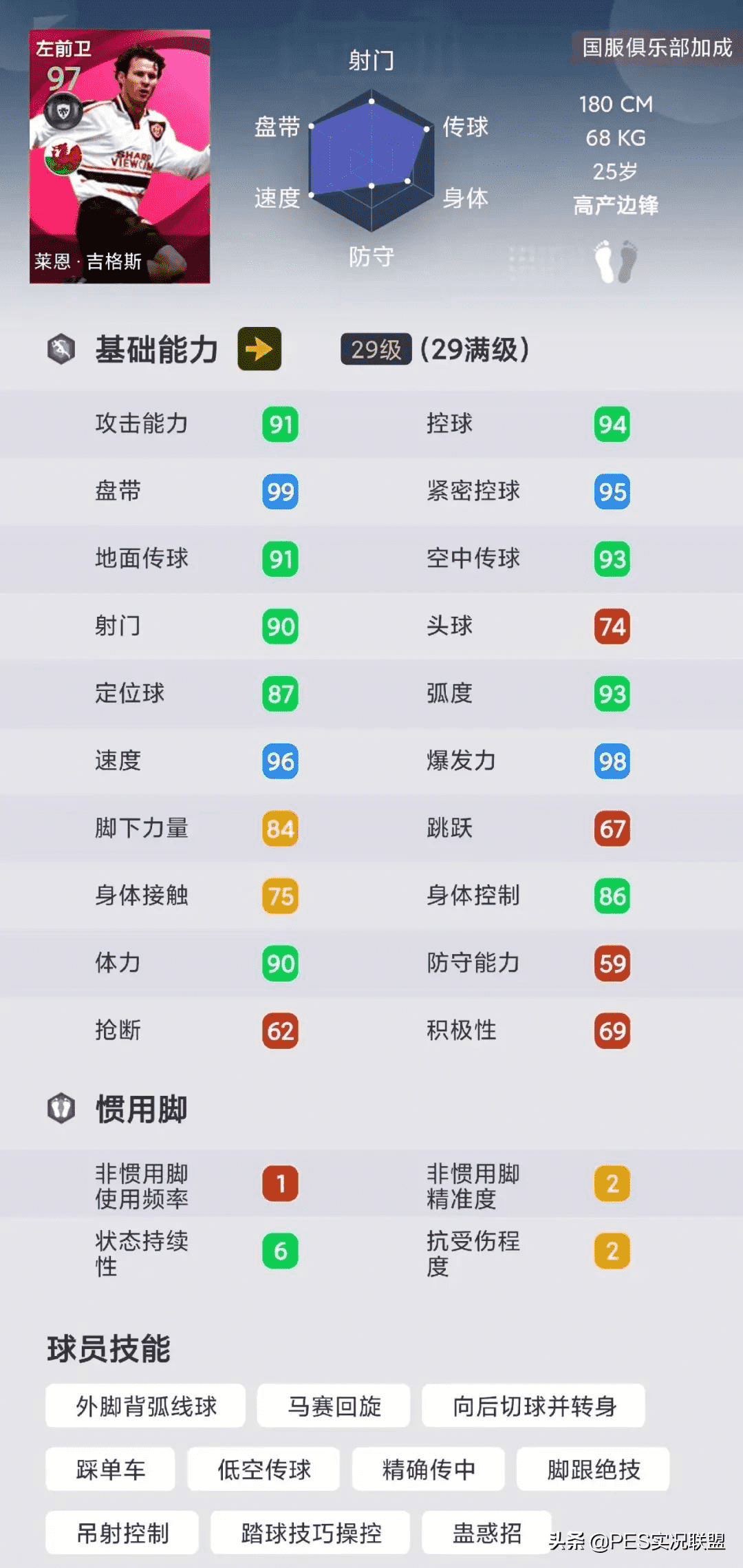 稀有球员top5！实况足球国服手游保有量最低的五大时刻盘点