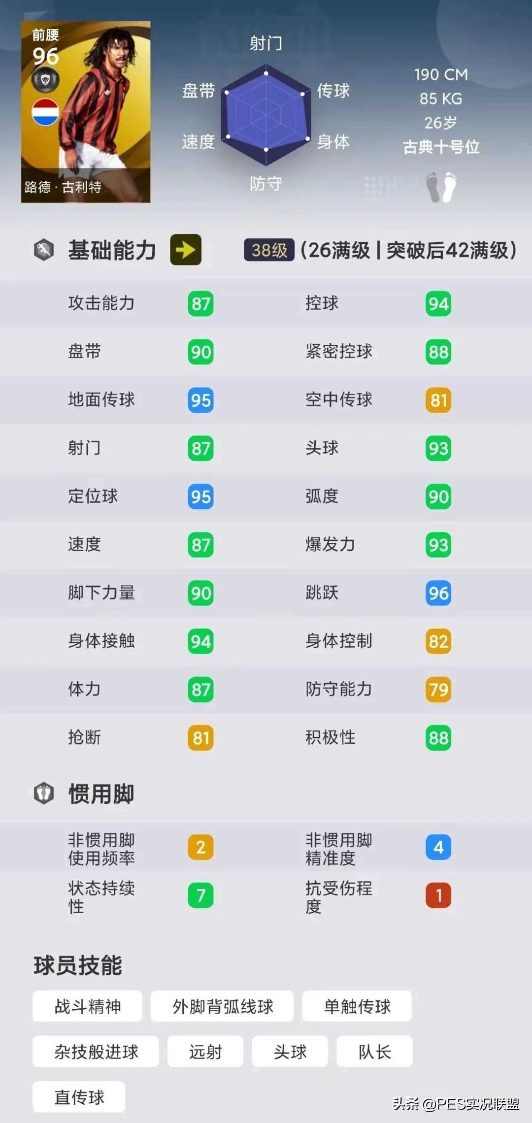 最强传奇top10！实况足球国服手游近期胜率最高的十大黄传盘点